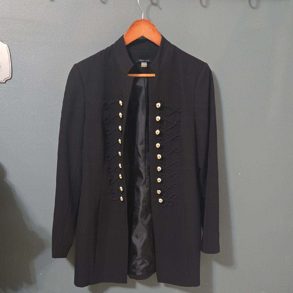 Tommy Hilfiger Black Blazer with Gold Accents